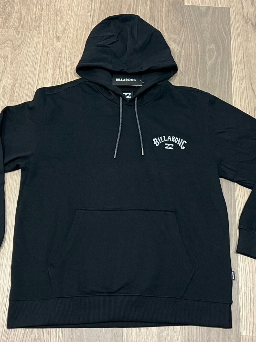 XL Mens BILLABONG Surf Pullover Hoodie Sweatshirt Sweater Top Shirt Black Wave